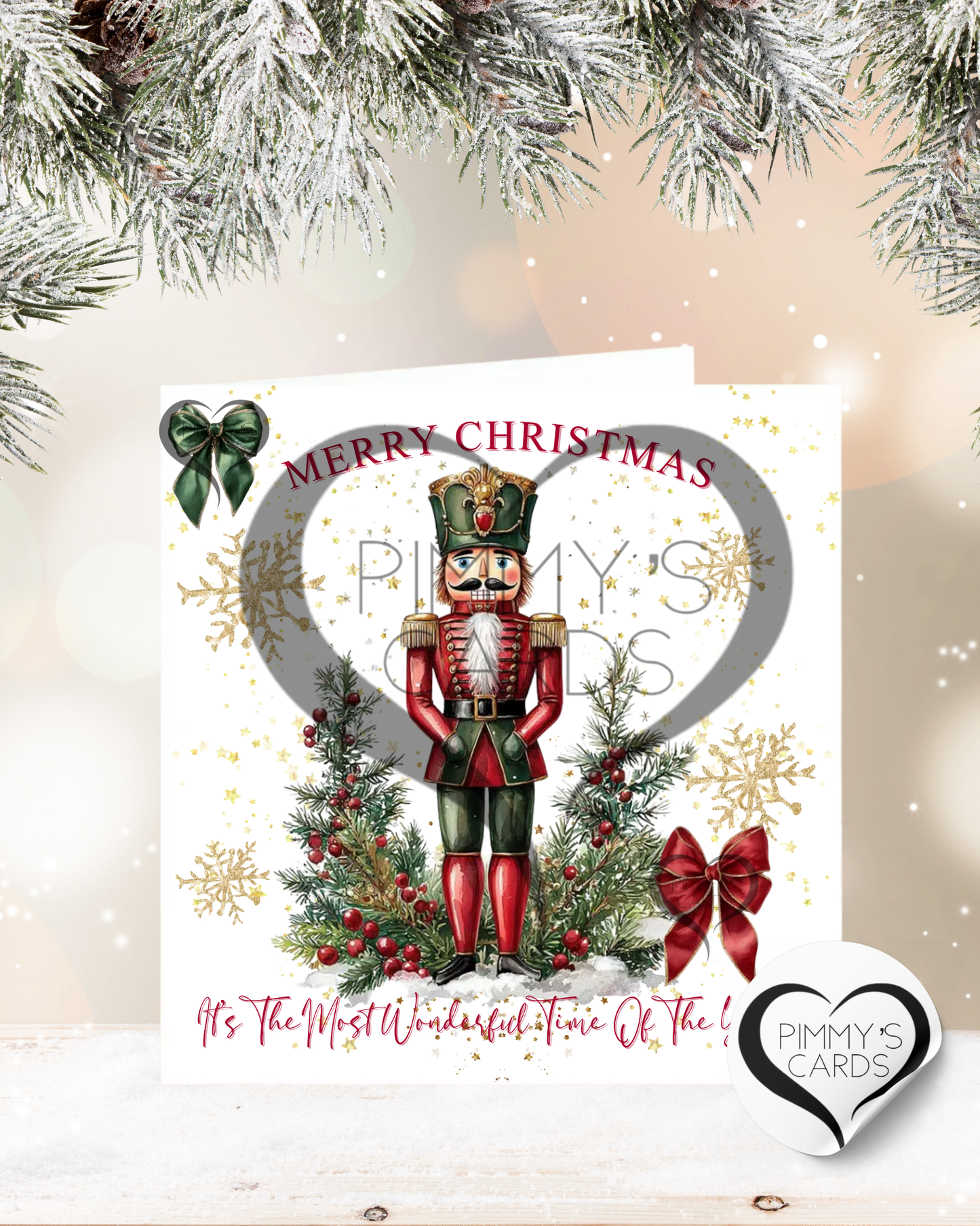 Personalised Christmas cards. Nutcracker theme card. Christmas Cards 