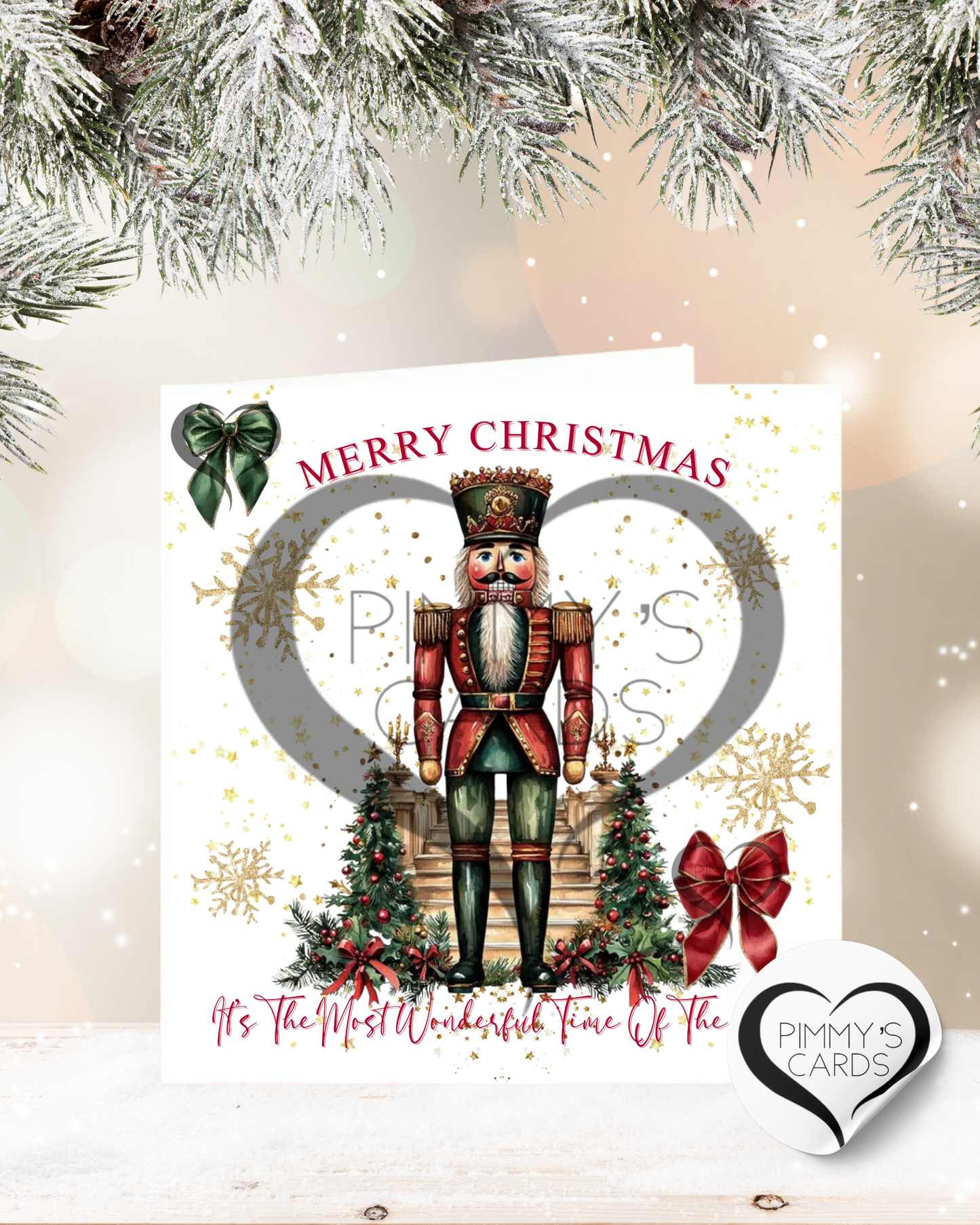 Personalised Christmas cards. Nutcracker theme card. Christmas Cards 