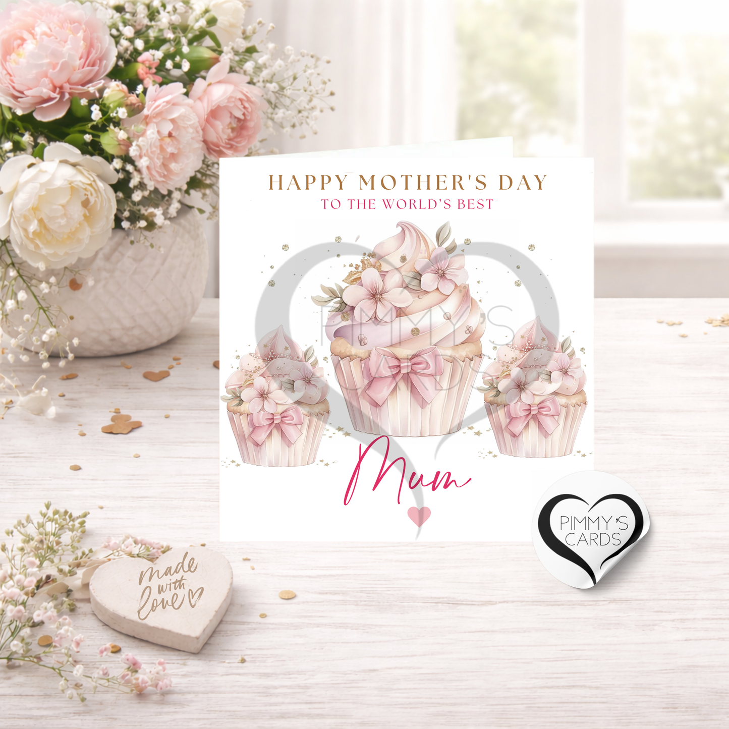 3 Cupcakes-Mother's Day Classic Card