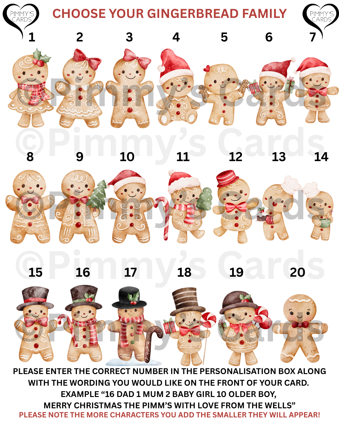 Choose Your Christmas Gingerbread Family-Classic Card