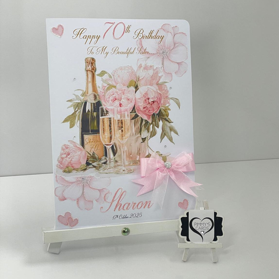 Pink Peonies Champagne Bucket Celebrations