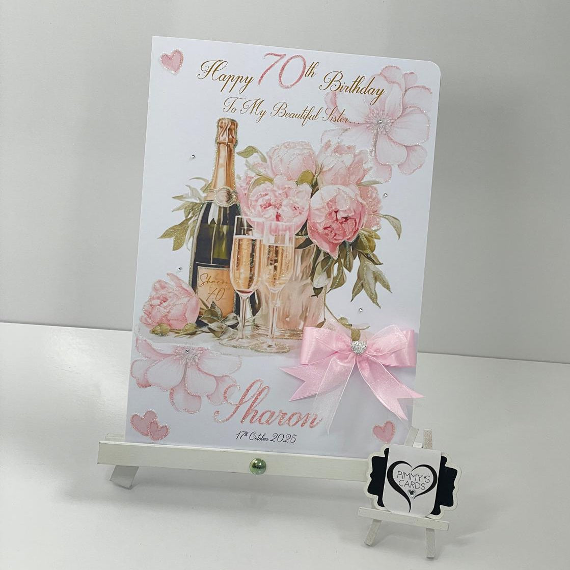 Pink Peonies Champagne Bucket Celebrations
