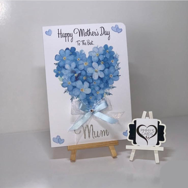 Blue Flower Heart