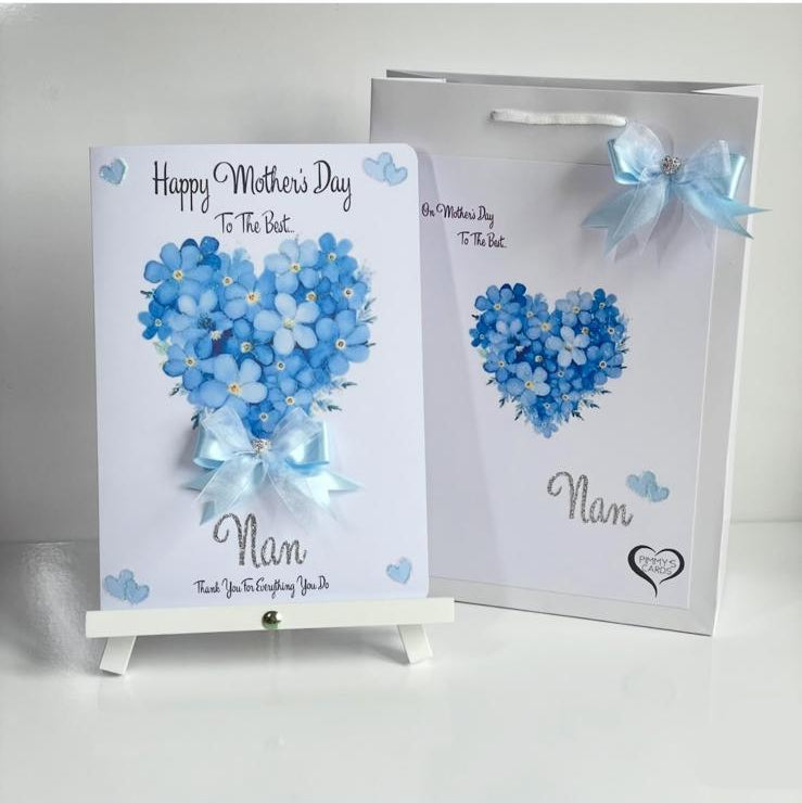 Blue Flower Heart