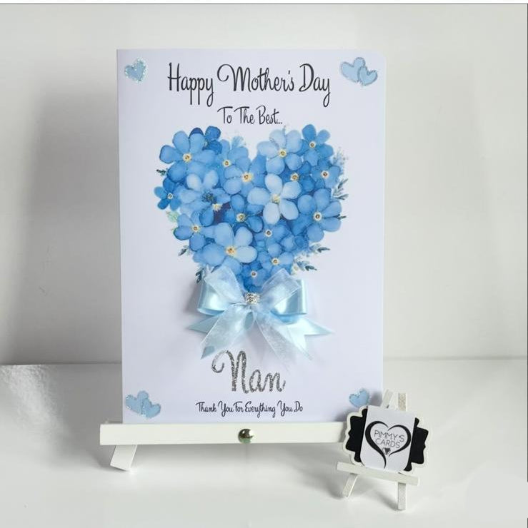Blue Flower Heart