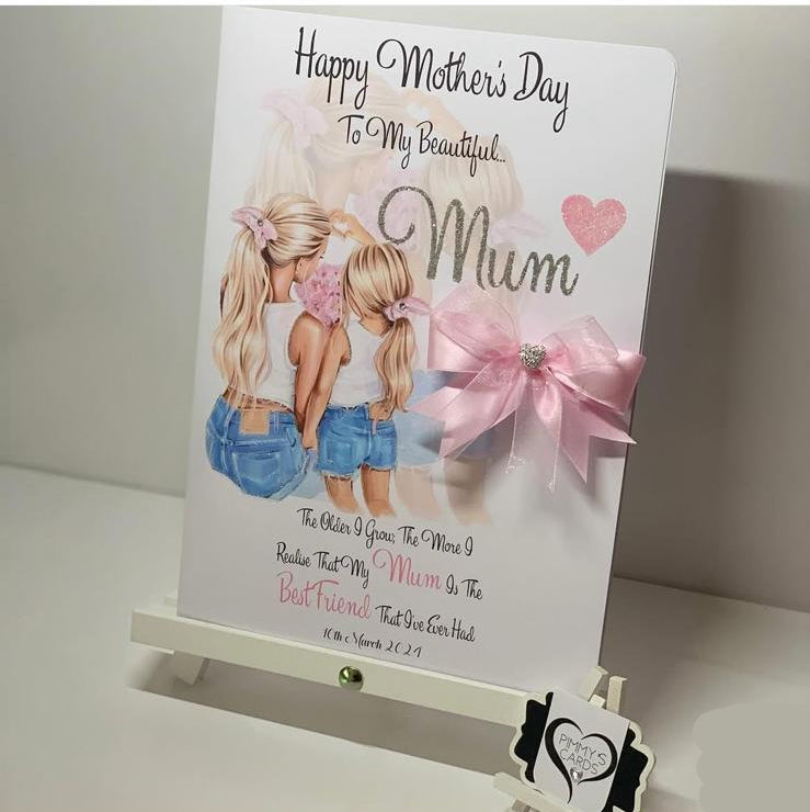 Mum With Her Little Girl Making A Heart With Hands