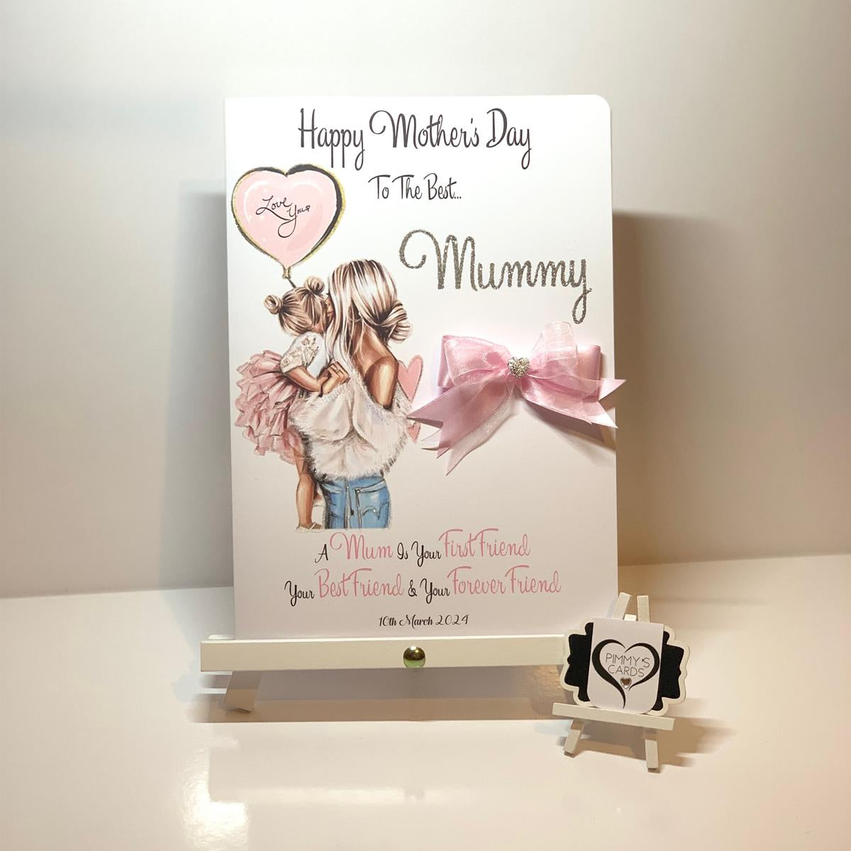 Mum & Her Little Girl Holding I Love You Balloon