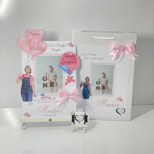 Miss Rachel Icky Sticky Bubble-gum Theme Photo 3D Pop Out Card