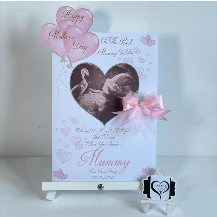 The Best Mummy To Be From Bump Scan Photo 3D Pop Out Card