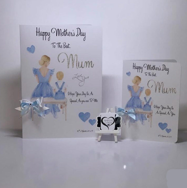 Mum & Her Son Blue Theme