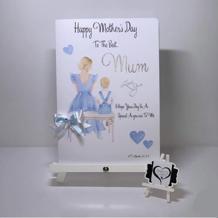 Mum & Her Son Blue Theme