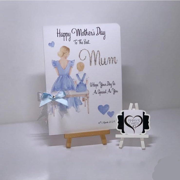 Mum & Her Son Blue Theme