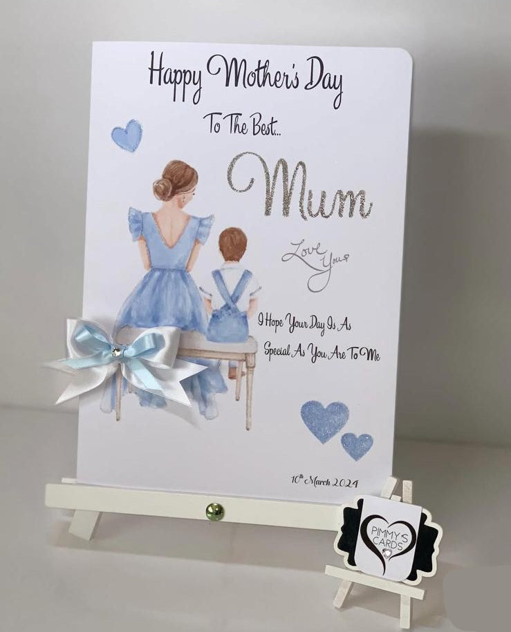 Mum & Her Son Blue Theme
