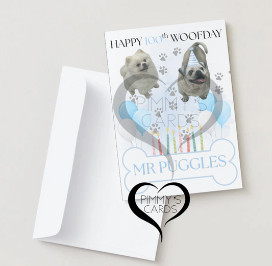 Personalised Pet cards. Handmade cards or your pets. Dog card